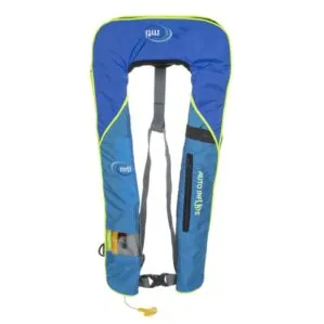 MTI Netune inflatable life jacket in blue and royal blue available at Riverbound Sports in Tempe, Arizona.