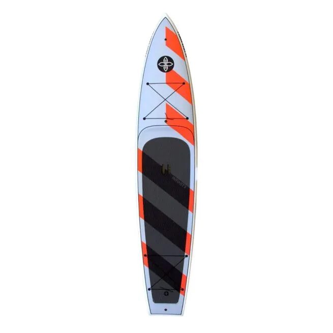 Infinity SUP Wide Aquatic E-Ticket Touring Board in coral and light grey. Available at Riverbound Sports in Tempe, Arizona.