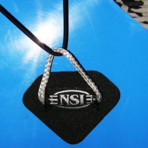 NSI rubber plate and spectra loop tie-down on the deck of a paddleboard.