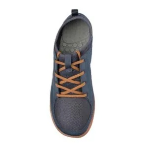 Astral Loyak men's water shoe in navy blue and brown top view.