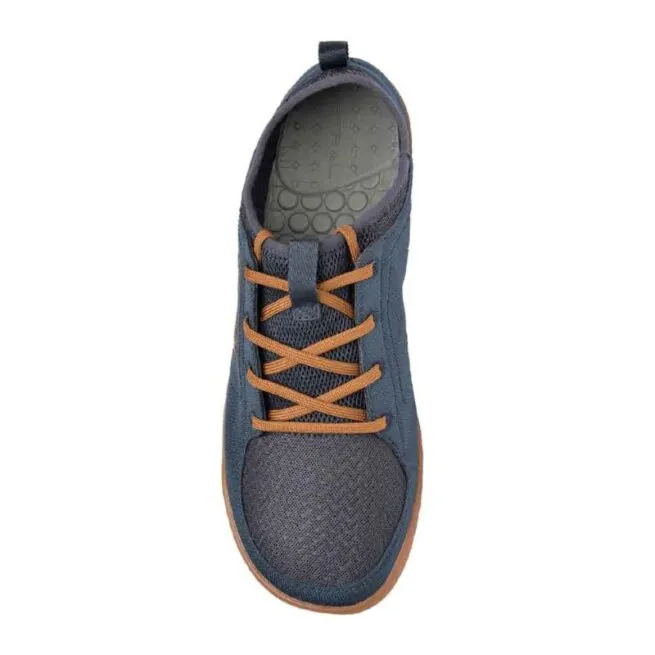 Astral Loyak men's water shoe in navy blue and brown top view.