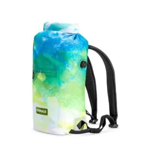 IceMule Jaunt 9L coolers backpack side view with straps in black on the devoe bag.