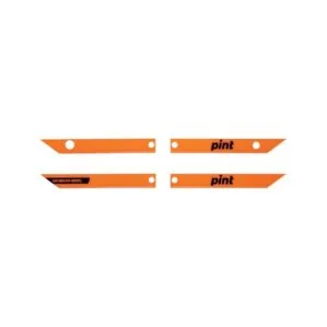 Set of 4 OneWheel Pint Rail Guards by Future Motion in fluorescent orange color.