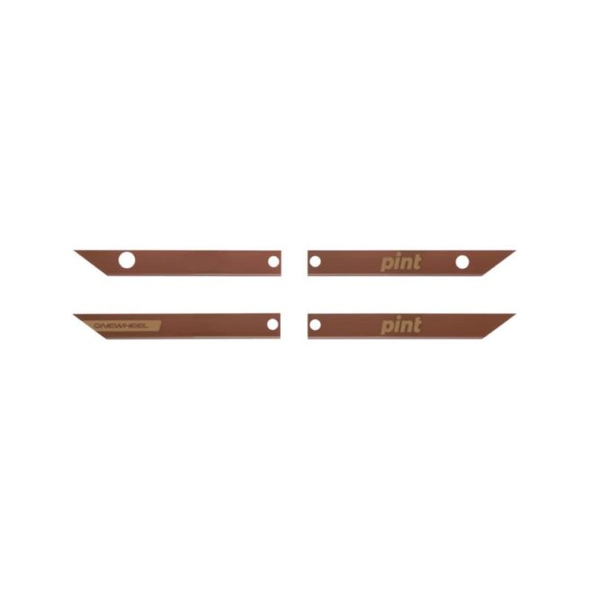 Set of 4 OneWheel Pint Rail Guards by Future Motion in Leather color.