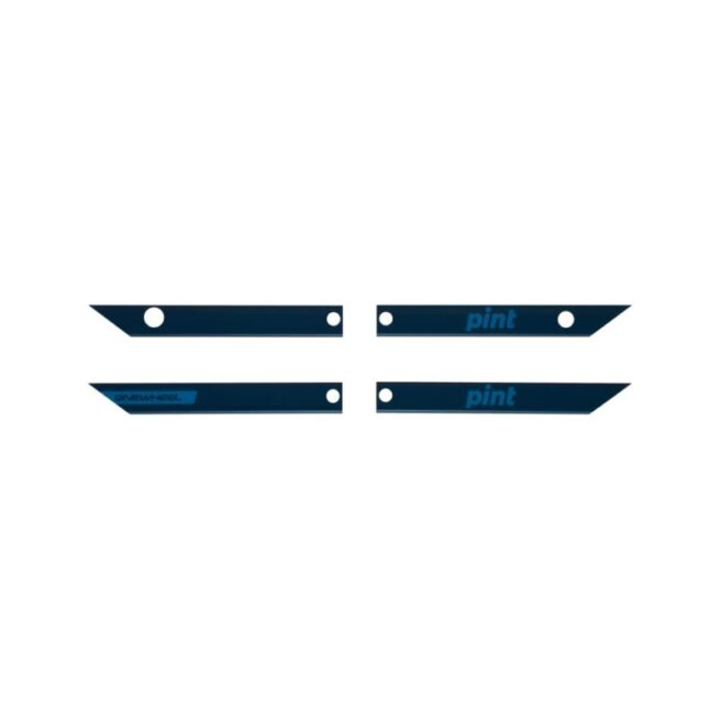 Set of 4 OneWheel Pint Rail Guards by Future Motion in navy blue color.