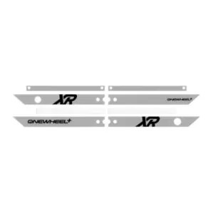 OneWheel XR Rail Guards in light gray with black XR