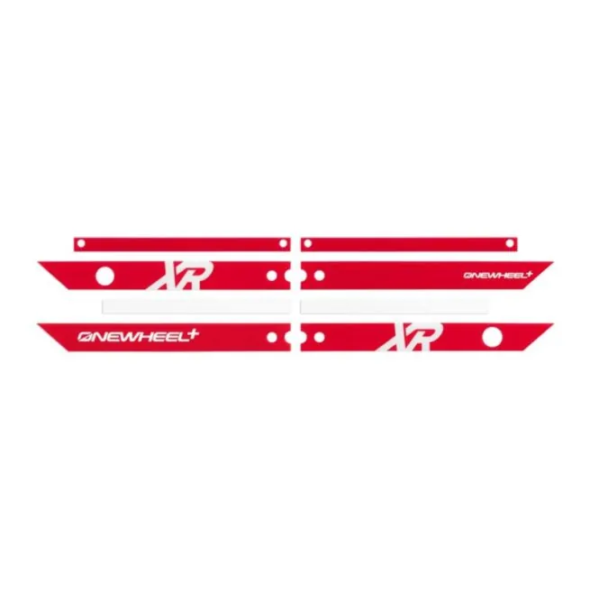 OneWheel XR Rail Guards in red with white XR
