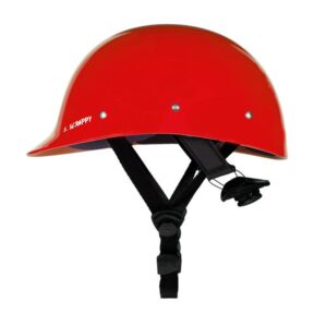 Shred Ready Super Scrappy helmet in red color side view. Available at Riverbound Sports.