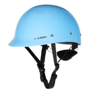Shred Ready Super Scrappy helmet in Cornflower blue color. Available at Riverbound Sports.