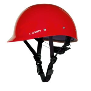 Shred Ready Super Scrappy helmet in red color. Available at Riverbound Sports.