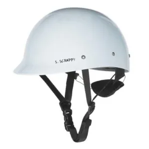 Shred Ready Super Scrappy helmet in pearl white color. Available at Riverbound Sports.