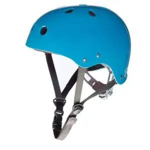 Shred Ready Sesh Helmet in hot blue side angle image.