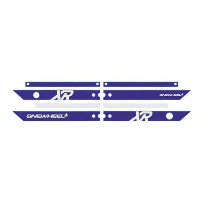 OneWheel XR Rail Guards in purple with white XR. Available at Riverbound Sports in Tempe, Arizona.