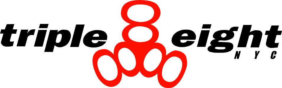 Triple 8 logo in black and red