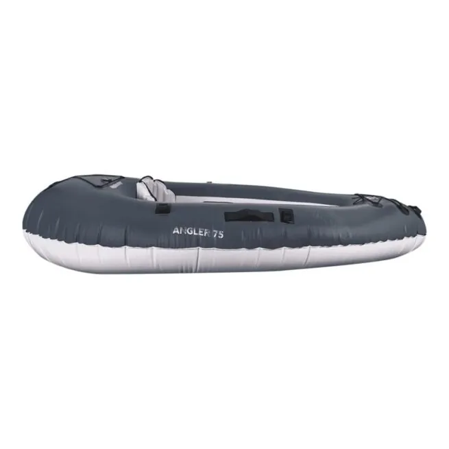 The Aquaglide ultralight Angler 75 kayak side view.