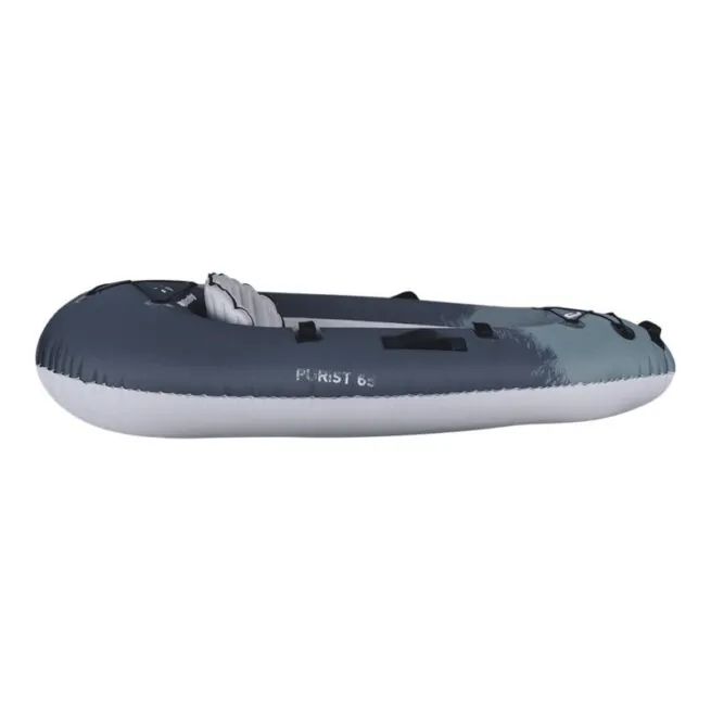 Side view of the new Aquaglide UltraLight Backwoods Purist Inflatable Kayak.
