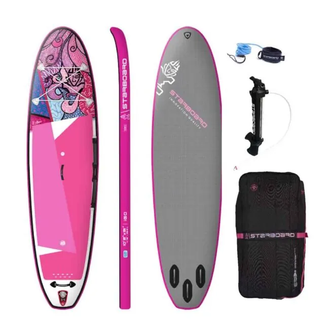 Starboard SUP 10'2" Tikhine Sun paddleboard with pink graphics.