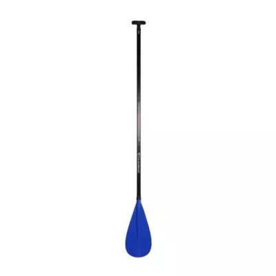 The Kialoa 'Uhane adjustable SUP paddle with back shaft and blue blade.