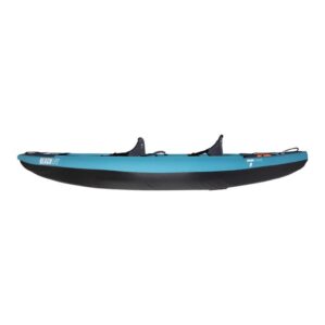 Tahe Inflatable Beach LP2 kayak in blue side view.