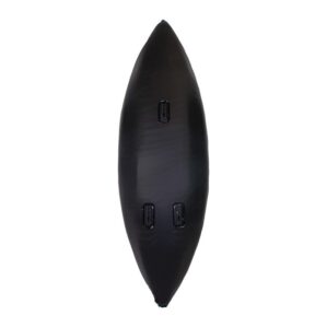 Tahe Inflatable Beach LP2 kayak in black bottom view.