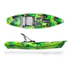 The Moken 10 V2 fishing kayak in green flash. Available at Riverbound Sports in Tempe, Arizona.