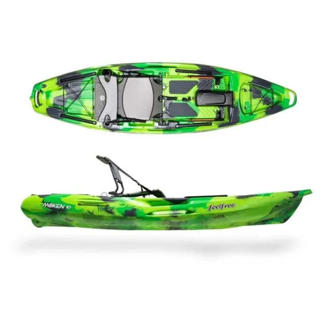 The Moken 10 V2 fishing kayak in green flash. Available at Riverbound Sports in Tempe, Arizona.