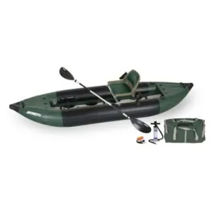 Sea Eagle solo fishing kayak with swivel seat package.