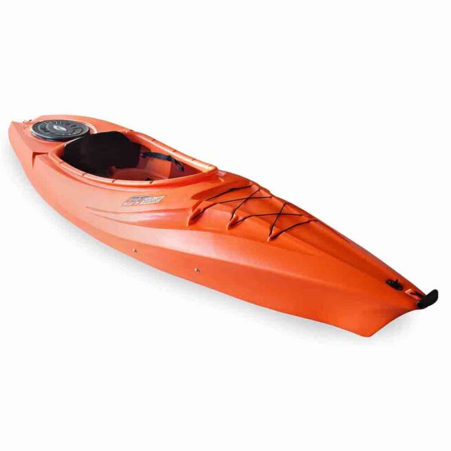 Seastream GT sit in touring style kayak in orange.