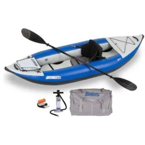 Sea Eagle 300X Solo inflatable kayak solo carbon package.