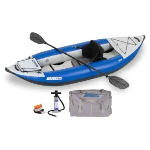 Sea Eagle 300X Solo inflatable kayak solo package.