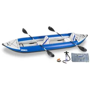 Sea Eagle 420X tandem inflatable kayak deluxe package.
