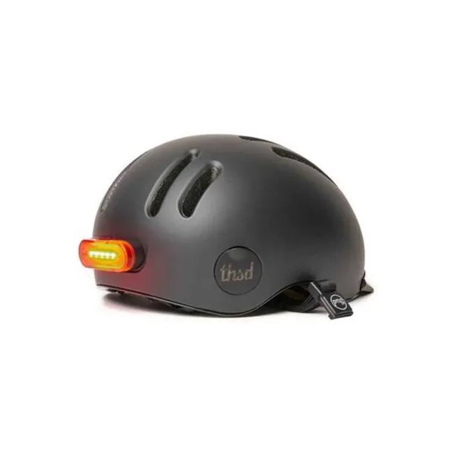 Thousand Helmets Chapter Series MIPS helmet in Black with magnetic LED light..