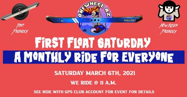 OneWheel AZ First Float Saturday Group Ride Header