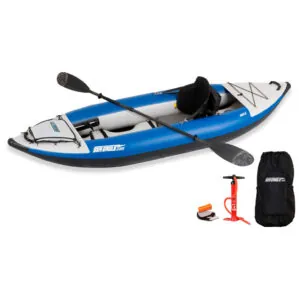 Sea Eagle 300X inflatable kayak paddle, pump and carry bag pro carbon package at Riverbound Sports.
