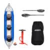 Sea Eagle 420X inflatable kayak paddle, pump and carry bag package.