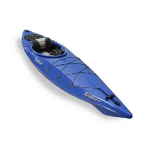 Feelfree kayaks Aventura 110 angle deck view in blue.