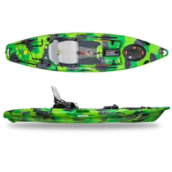 The Lure 11.5 V2 fishing kayak in green flash. Available at Riverbound Sports in Tempe, Arizona.