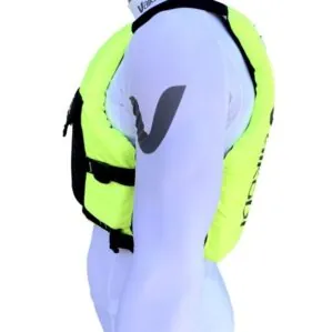 Vaikobi VXP race PFD in yellow and black side view.