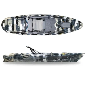 3 Waters kayaks Big Fish 105 Angler in urban camo. Available at Riverbound Sports in Tempe, Arizona.