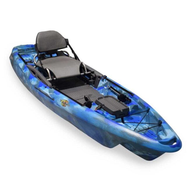 3 Waters kayaks Big Fish 120 Angler in Wave Camo.