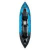 Aquaglide Chinook 120 inflatable kayak deck view in blue.