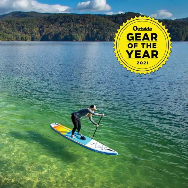 Outside magazine 2021 Gear of the Year. The Badfish SUP Flyweight ad.