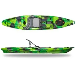 The Moken 12.5 V2 fishing kayak in green flash. Available at Riverbound Sports in Tempe, Arizona.