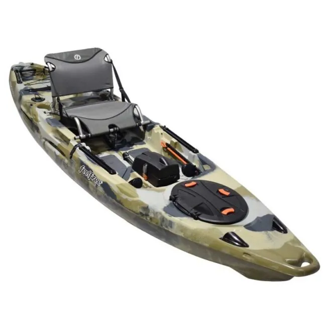 Feelfree Moken V2 12.5 fishing kayak in desert camo.