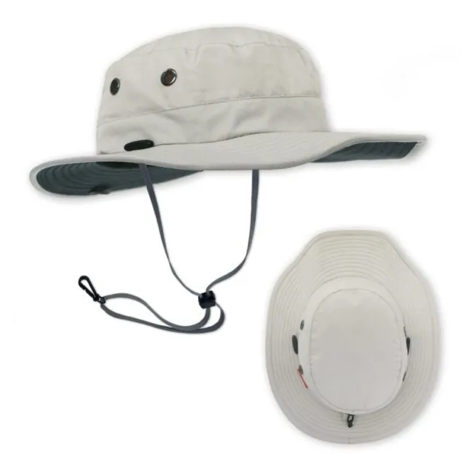 The Shelta Hats Seahawk 50+ UV protective hat in sand stone.
