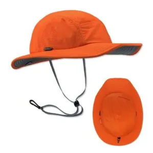 Shelta Hats Raptor Narrow Brimmed sun hat in blaze orange. Available at Riverbound Sports in Tempe, Arizona.