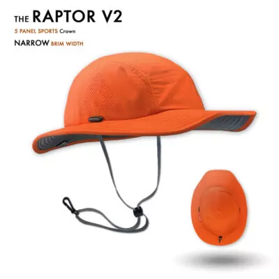 Shelta Hats Raptor Narrow Brimmed sun hat in blaze orange. Available at Riverbound Sports in Tempe, Arizona.