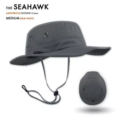 Shelta Hats Seahawk Med Brimmed sun hat in storm grey. Available at Riverbound Sports in Tempe, Arizona.