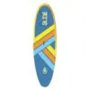 Glide SUP Retro composite paddle board. Base color is yellow with full deck pad in blue, orange and yellow.