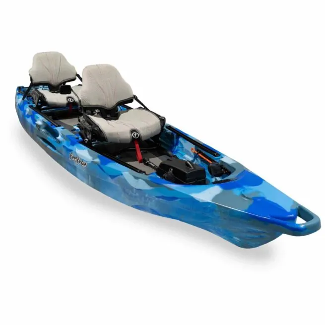 Feelfree Lure II Tandem kayak in Ocean blue color. Riverbound Sports is an Authorized Feelfree Kayak Dealer in Tempe, Arizona.